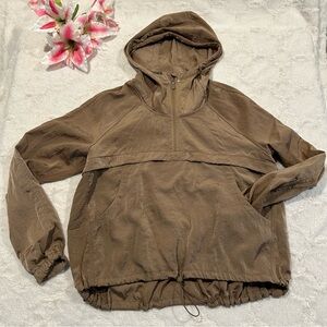 Lululemon Shiny Camel/Taupe Poncho-Style Pullover Jacket